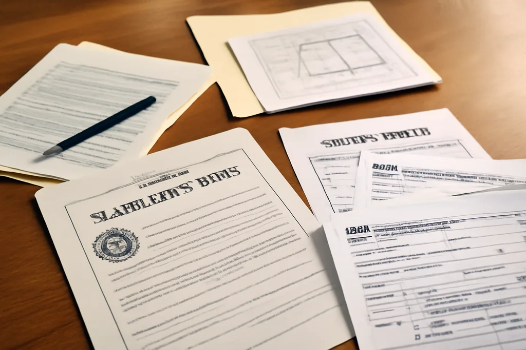 Family property records and tax paperwork for inherited Wisconsin land